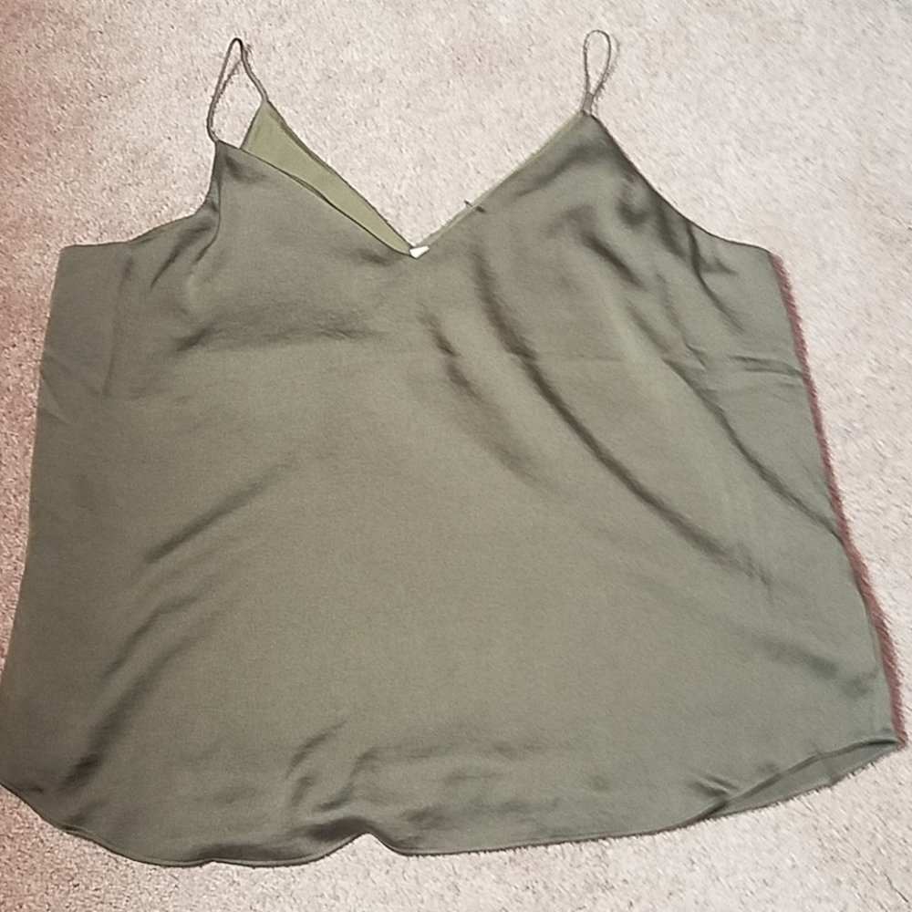 Express olive green spaghetti strap tank b…